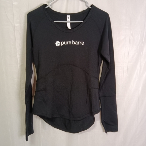 Glyder Tops - Pure Barre x Glyder Black Long Sleeve Top Zipper Pocket Medium